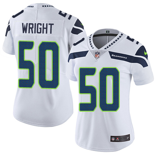2019 Women Seattle Seahawks #50 Wright white Nike Vapor Untouchable Limited NFL Jersey->women nfl jersey->Women Jersey